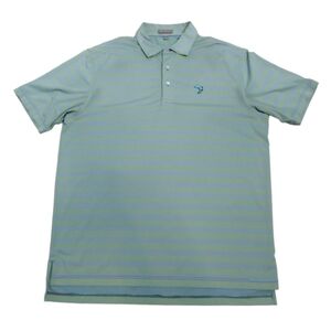 Peter Millar Summer Comfort Men's Striped Active Athletic Golf Polo Shirt Size L